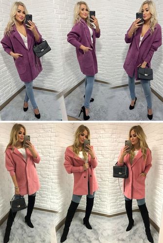 Sweter ALPAKI kurtka WEŁNA MODNE KOLORY oversize na Arena.pl