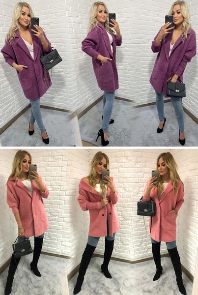 Sweter ALPAKI kurtka WEŁNA MODNE KOLORY oversize zdjęcie 4