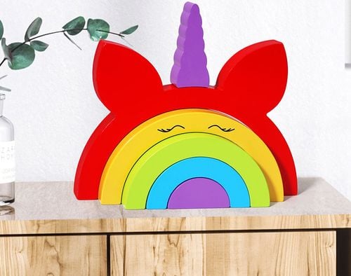 gra zręcznościowa logiczna sorter nakładanka tęcza jednorożec jhtoy-252 na Arena.pl