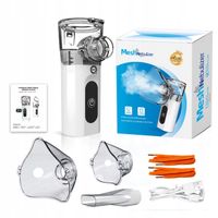 INHALATOR NEBULIZATOR DLA DZIECI DOROSŁYCH PRZENOŚNY CICHY AKUMULATOR QSKY