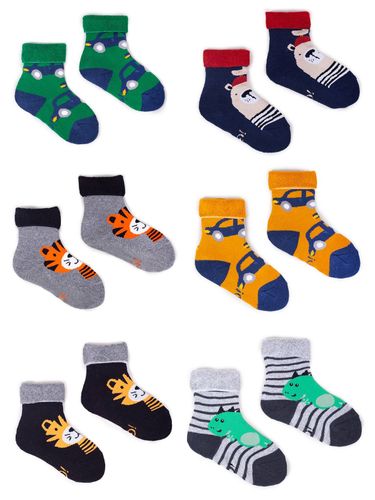 Skarpety chłopięce frotte kolorowe 6PAK 17-19 YOCLUB na Arena.pl