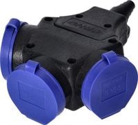 rozdałęźnik ip44, 3*2p+z, schuko 16a, 230v ac - on-13209gs