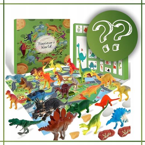 Kalendarz Adwentowy Świąteczny dla Dzieci 24 Dinozaury Kolejka Akcesoria na Arena.pl