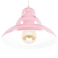 BULMA 1 Lampa wisząca - Industrialna, metalowa, różowa 1xE27