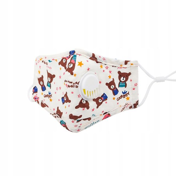 DLA DZIECI Maska MISIE + 3x FILTR HEPA PM 2.5 zdjęcie 1