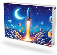 Mata magnetyczna magnes na grzejnik na wymiar START RAKIETY W KOSMOS 60x100