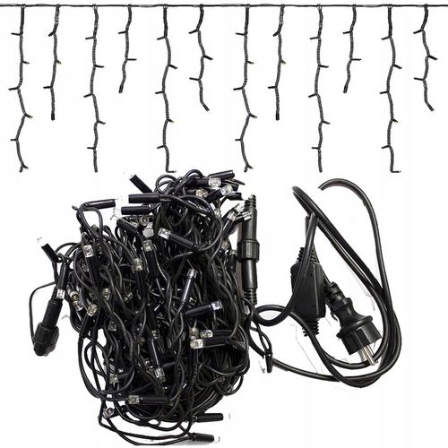 Lampki SOPLE Zewnętrzne GRUBE 100 LED 4,25m ZIMNE BIAŁE + FLASH + Gniazdo na Arena.pl