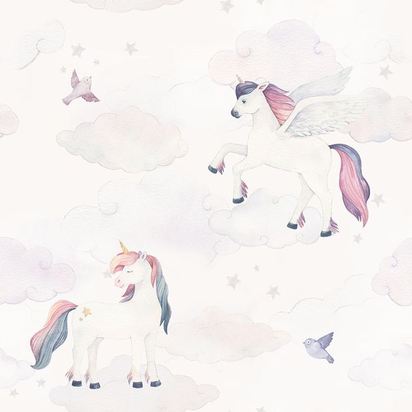 Tapeta Jednorożce i Pegazy W55 270 cm płótno zdjęcie 1
