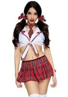 kostium uczennicy miss prep school top and skirt xs leg avenue