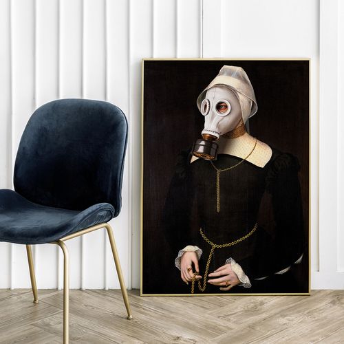 Plakat portret maska gazowa 29,7x42 cm A3 na Arena.pl