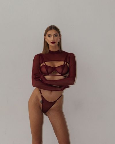 vivien burgundy top m/l promees na Arena.pl