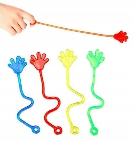 ŁAPKI ŻELOWE KLEJĄCE PACŁAPKA GUMOLEPKI LEPKI 12x ŁAPKA LEPKA ZABAWKA GRA na Arena.pl