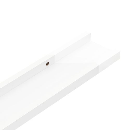 Półki ścienne 2 szt. połysk białe 100x9x3cm VidaXL na Arena.pl