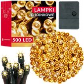 Lampki choinkowe 500 Led biały ciepły 34,5 m oświetlenie świąteczne