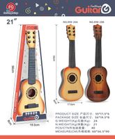Gitara Klasyczna Dla Dzieci 3+ Jasny Brąz Zabawkowy Instrument + 6 Metalowy
