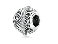 Rodowany srebrny wiszący charms do pandora listek liść leaf srebro 925 NEW103