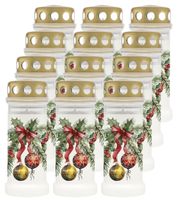 Znicze plastikowe zalewane BOLSIUS NR 6L Wstążka 17cm ~70h 12szt.