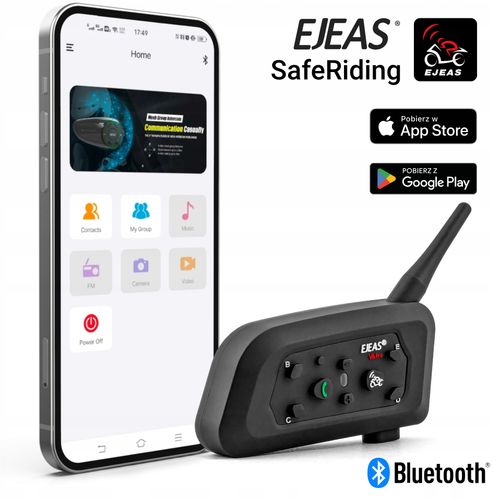 Ejeas Interkom Moto V6 Pro Plus - zestaw na 1 kask na Arena.pl