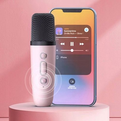 GŁOŚNIK BLUETOOTH PRZENOŚNE KARAOKE LAMPKA RGB 2 MIKROFONY USB SD MINI JACK na Arena.pl