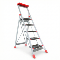 Drabina aluminiowa schody schodki magazynowe FARAONE SGP05.P.17 - 3,23 m