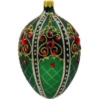 Ekskluzywne jajo Faberge w butelkowej zieleni
