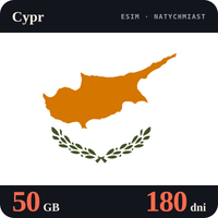 Karta eSIM Internet Cypr 50 GB na 180 dni - bez rejestracji
