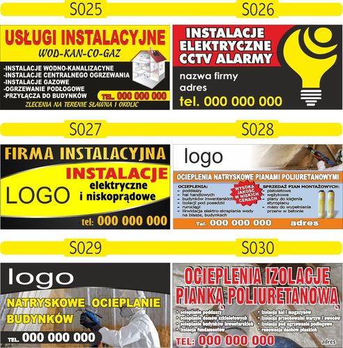 Gotowe banery BANER usługi budowlane murarz 100cm na Arena.pl