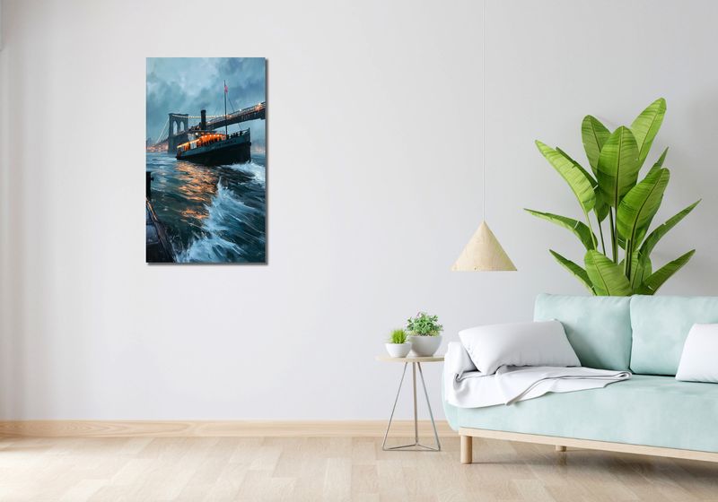 Obraz 50x90cm Stary Parowiec zdjęcie 2