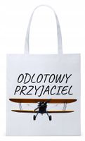 Dla Przyjaciela Na Prezent Torba Eco Biała Shopper Z Nadrukiem Ze Zdjęciem