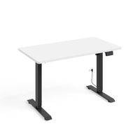 Biurko elektryczne BIMOTION 1S 120x65x2,5 cm 73-120 cm czarny/biały mat