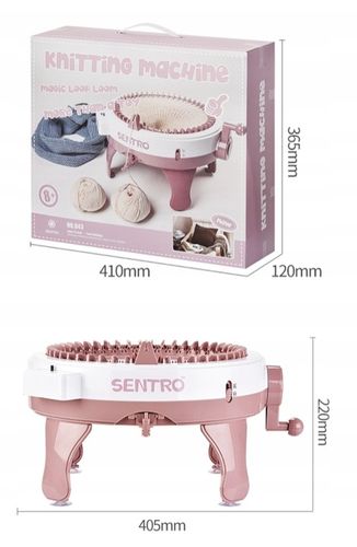 MASZYNA DZIEWIARSKA DO ROBIENIA NA DRUTACH WRZECIONO 48 IGIEŁ ZESTAW MŁYNEK na Arena.pl