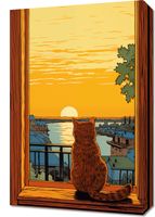 Obraz 40x60cm Zachód przez Kocie Oczy