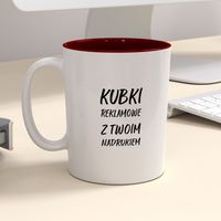 Firmowy kubek reklamowy - CLASSIC z kolorowym wnętrzem - 12 szt.