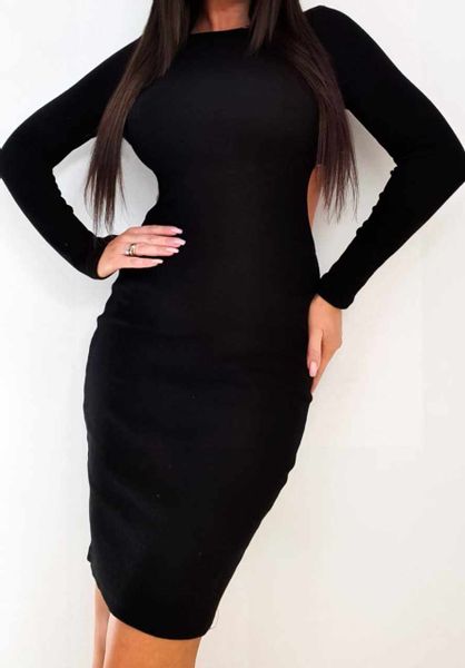 Sukienka z wyciętymi plecami prążek zdjęcie 1