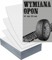 Ulotki A6 5000 szt reklamowe firmowe różne wzory projekty WYMIANA OPON