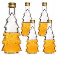 20x Butelka OZDOBNA Z GRAWEREM CHOINKA 250ML NA NALEWKI WINO WÓDKI LIKIERY