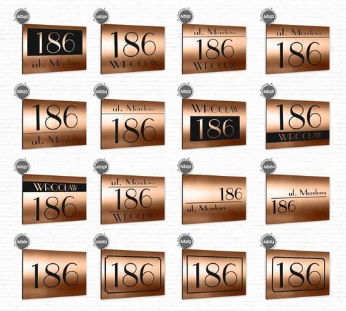 Tabliczka ADRESOWA Z TWOIM ADRESEM STRZAŁKA NUMER na Arena.pl