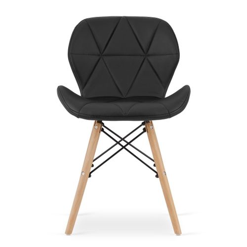 Krzesło LAGO ekoskóra - czarne x 3 na Arena.pl