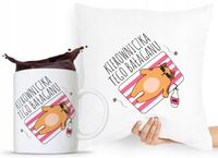 Zestaw Poduszka + Kubek Dla Szefa Szefowej Prezent Z Nadrukiem Ze Zdjęciem