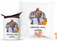 Zestaw Poduszka + Kubek Prezent Andrzej Duda Pis Z Nadrukiem Ze Zdjęciem