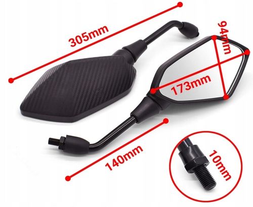 LUSTERKA M10 HOMOLOGACJA CARBON na Arena.pl