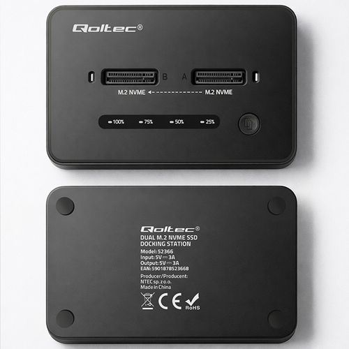 Qoltec stacja dokująca 2x M.2 NVMe USB-C na Arena.pl