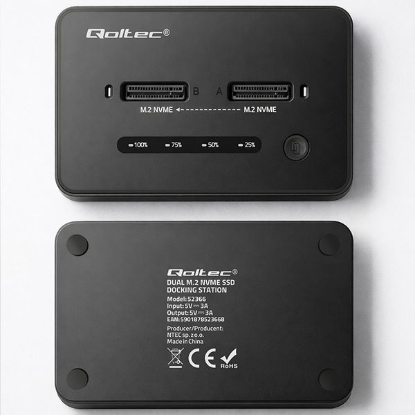 Qoltec stacja dokująca 2x M.2 NVMe USB-C zdjęcie 10