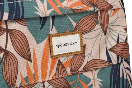 klasyczny, damski plecak z poliestru w roślinny wzór - rovicky na Arena.pl