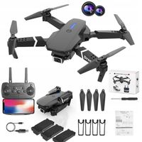DRON E88 2x KAMERA 4K ZAWIS 200M UNIKANIE PRZESZKÓD WIFI+WALIZKA PILOT ETUI
