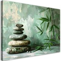 Obraz do salonu sypialni biura, Kamienie zen spa bambus 90x60