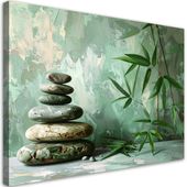 Obraz do salonu sypialni biura, Kamienie zen spa bambus 100x70