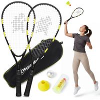 Zestaw do speed badmintona HyperMotion, 2 rakiety, 5 lotek i torba