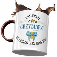 Kubek Bordowy Dla Grzybiarza Najlepszy Grzybiarz Z Nadrukiem Ze Zdjęciem