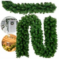 GIRLANDA ŚWIĄTECZNA SZTUCZNA DŁUGA ZIELONA CHOINKOWA GĘSTA ŁAŃCUCH 2,7M